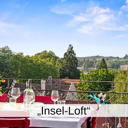 Ferienwohnung Insel-Loft - Maisonette Auf Der Insel, Exklusiv Mit Dachterrasse リンダウ エクステリア 写真