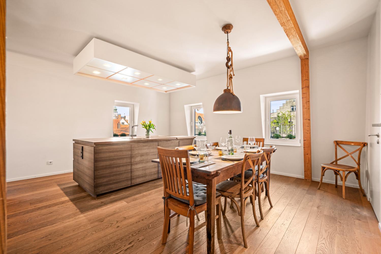 Ferienwohnung Insel-Loft - Maisonette Auf Der Insel, Exklusiv Mit Dachterrasse リンダウ エクステリア 写真
